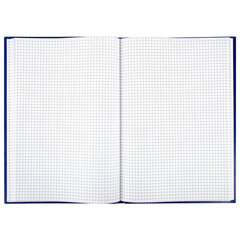 Книга учета 96 л., клетка, твердая, бумвинил, блок офсет, А4 200&times;290 мм, BRAUBERG, синяя, 130069