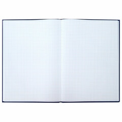 Книга учета 96 л., клетка, твердая, бумвинил, офсет, наклейка, А4 (200&times;290 мм), BRAUBERG, синяя, 130140
