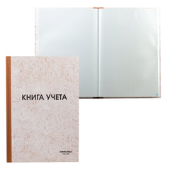 Книга учета 96 л., клетка, твердая, типографский блок, нумерация, А4 200&times;290 мм, ОФИСМАГ, 130176