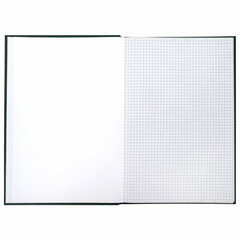 Книга учета 96 л., клетка, твердая, бумвинил, блок офсет, А4 200&times;290 мм, BRAUBERG, зеленая, 130222