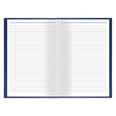 Книга учета 144 л., линия, твердая, бумвинил, блок офсет, А4 200&times;290 мм, BRAUBERG, синий, 130227
