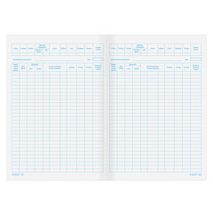 Книга учета материальных ценностей ОКУД 0504042, 48 л., картон, блок офсет, А4 200&times;290 мм, STAFF, 130234