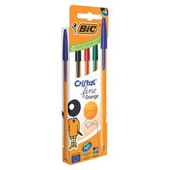 Ручки шариковые BIC &laquo;Orange Original&raquo;, НАБОР 4 ЦВЕТА, узел 0,8 мм, линия 0,3 мм, пакет, 8308541/<wbr/>516337