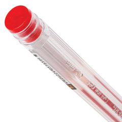 Ручка гелевая BRAUBERG &laquo;Jet&raquo;, КРАСНАЯ, корпус прозрачный, узел 0,5 мм, линия письма 0,35 мм, 141020