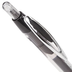 Ручка гелевая автоматическая с грипом BRAUBERG &laquo;Officer&raquo;, ЧЕРНАЯ, корпус тонированный черный, узел 0,5 мм, линия письма 0,35 мм, 141058