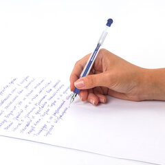 Ручка гелевая с грипом BRAUBERG &laquo;Fine Gel&raquo;, СИНЯЯ, игольчатый узел 0,5 мм, линия письма 0,35 мм, 141179