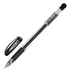 Ручка гелевая с грипом BRAUBERG &laquo;Fine Gel&raquo;, ЧЕРНАЯ, игольчатый узел 0,5 мм, линия письма 0,35 мм, 141180