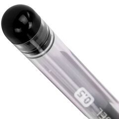 Ручка гелевая с грипом BRAUBERG &laquo;Fine Gel&raquo;, ЧЕРНАЯ, игольчатый узел 0,5 мм, линия письма 0,35 мм, 141180