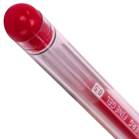 Ручка гелевая с грипом BRAUBERG "Fine Gel", КРАСНАЯ, игольчатый узел 0,5 мм, линия письма 0,35 мм, 141181 - фото 5