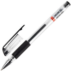 Ручка гелевая с грипом BRAUBERG &laquo;Number One&raquo;, ЧЕРНАЯ, узел 0,5 мм, линия письма 0,35 мм, 141194