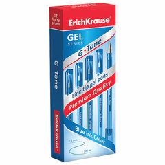 Ручка гелевая ERICH KRAUSE &laquo;G-Tone&raquo;, СИНЯЯ, корпус тонированный синий, узел 0,5 мм, линия письма 0,4 мм, 17809