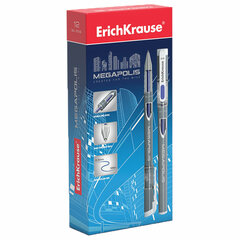 Ручка гелевая ERICH KRAUSE &laquo;Megapolis Gel&raquo;, СИНЯЯ, корпус с печатью, узел 0,5 мм, линия письма 0,4 мм, 92