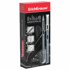 Ручка гелевая ERICH KRAUSE &laquo;Megapolis Gel&raquo;, ЧЕРНАЯ, корпус с печатью, узел 0,5 мм, линия письма 0,4 мм, 93