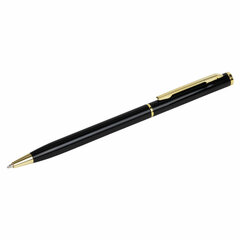 Ручка подарочная шариковая BRAUBERG &laquo;Slim Black&raquo;, корпус черный, узел 1 мм, линия письма 0,7 мм, синяя, 141402