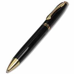 Ручка подарочная шариковая BRAUBERG &laquo;De Luxe Black&raquo;, корпус черный, узел 1 мм, линия письма 0,7 мм, синяя, 141411