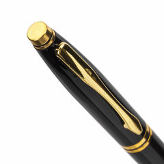 Ручка подарочная шариковая BRAUBERG &laquo;De Luxe Black&raquo;, корпус черный, узел 1 мм, линия письма 0,7 мм, синяя, 141411