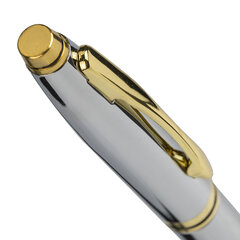 Ручка подарочная шариковая BRAUBERG &laquo;De Luxe Silver&raquo;, корпус серебристый, узел 1 мм, линия письма 0,7 мм, синяя, 141414