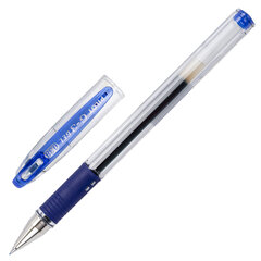 Ручка гелевая PILOT &laquo;G-3&raquo;, корпус прозрачный, узел 0,38 мм, линия 0,2 мм, резиновый упор, синяя