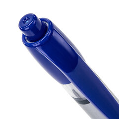 Ручка шариковая автоматическая с грипом BRAUBERG &laquo;Leader&raquo;, СИНЯЯ, корпус с печатью, узел 0,7 мм, линия письма 0,35 мм, 141540