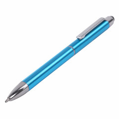 Ручка-стилус SONNEN для смартфонов/<wbr/>планшетов, СИНЯЯ, корпус ассорти, серебристые детали, линия письма 1 мм, 141587