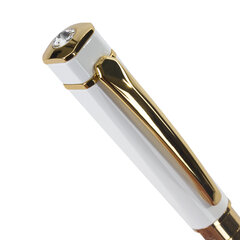 Ручка подарочная шариковая GALANT &laquo;Mont Pelerin&raquo;, корпус золотистый с белым, золотистые детали, пишущий узел 0,7 мм, синяя, 141661