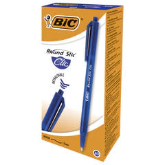 Ручка шариковая автоматическая BIC &laquo;Round Stic Clic&raquo;, СИНЯЯ, узел 1 мм, линия письма 0,32 мм, 926376