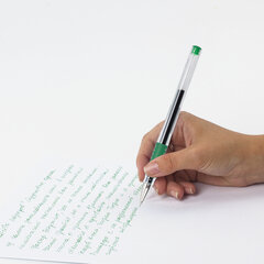 Ручка гелевая с грипом PILOT &laquo;G-1 Grip&raquo;, ЗЕЛЕНАЯ, корпус прозрачный, узел 0,5 мм, линия письма 0,3 мм