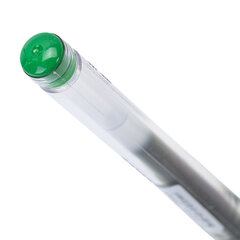 Ручка гелевая с грипом PILOT &laquo;G-1 Grip&raquo;, ЗЕЛЕНАЯ, корпус прозрачный, узел 0,5 мм, линия письма 0,3 мм