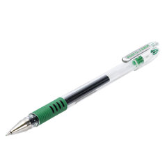 Ручка гелевая с грипом PILOT &laquo;G-1 Grip&raquo;, ЗЕЛЕНАЯ, корпус прозрачный, узел 0,5 мм, линия письма 0,3 мм