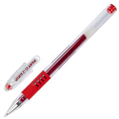 Ручка гелевая с грипом PILOT &laquo;G-1 Grip&raquo;, КРАСНАЯ, корпус прозрачный, узел 0,5 мм, линия письма 0,3 мм, BLGP-G1-5