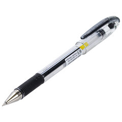 Ручка гелевая с грипом PILOT &laquo;G-3&raquo;, ЧЕРНАЯ, корпус прозрачный, узел 0,38 мм, линия письма 0,2 мм, BLN-G3-38