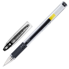 Ручка гелевая с грипом PILOT &laquo;G-3&raquo;, ЧЕРНАЯ, корпус прозрачный, узел 0,38 мм, линия письма 0,2 мм, BLN-G3-38