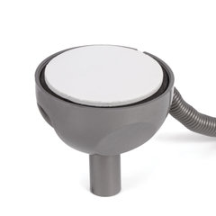 Ручка шариковая настольная BRAUBERG &laquo;Стенд-Пен&raquo;, СИНЯЯ, пружинка, корпус серебристый, линия письма 0,5 мм, 142164