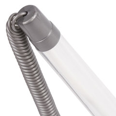 Ручка шариковая настольная BRAUBERG &laquo;Стенд-Пен&raquo;, СИНЯЯ, пружинка, корпус серебристый, линия письма 0,5 мм, 142164