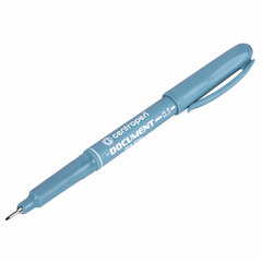 Ручка капиллярная (линер) ЧЕРНАЯ CENTROPEN &laquo;Document&raquo;, трехгранная, линия письма 0,5 мм, 2631/<wbr/>0,5