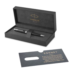 Ручка шариковая PARKER &laquo;Sonnet Core Matt Black CT&raquo;, черный матовый лак, палладий, черная, 1931524