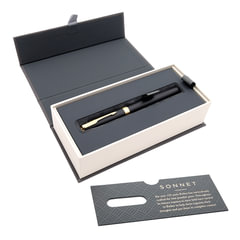 Ручка перьевая PARKER &laquo;Sonnet Core Matt Black GT&raquo;, корпус черный матовый лак, позолоченные детали, черная, 1931516