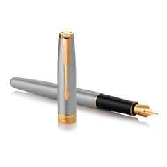 Ручка перьевая PARKER &laquo;Sonnet Core Stainless Steel GT&raquo;, корпус серебристый, позолоченные детали, черная, 1931504