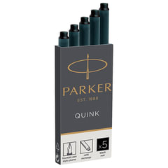 Картриджи чернильные PARKER &laquo;Cartridge Quink&raquo;, КОМПЛЕКТ 5 штук, черные, 1950382