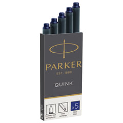 Картриджи чернильные PARKER &laquo;Cartridge Quink&raquo;, КОМПЛЕКТ 5 штук, синие, 1950384