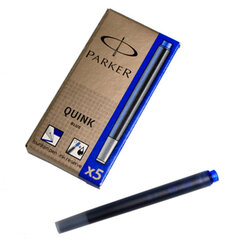 Картриджи чернильные PARKER &laquo;Cartridge Quink&raquo;, КОМПЛЕКТ 5 штук, синие, 1950384