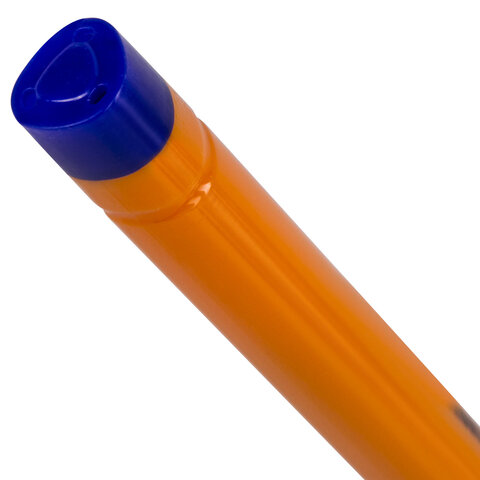 Ручка шариковая BRAUBERG "ORANGE", СИНЯЯ, трехгранная, корпус оранжевый, узел 1 мм, линия письма 0,5 мм, 142402 - фото 5