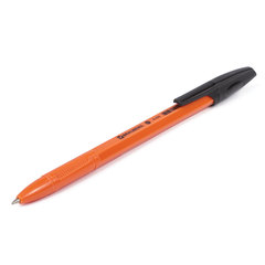 Ручка шариковая BRAUBERG &laquo;X-333 Orange&raquo;, ЧЕРНАЯ, корпус оранжевый, узел 0,7 мм, линия письма 0,35 мм, 142410