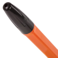 Ручка шариковая BRAUBERG &laquo;X-333 Orange&raquo;, ЧЕРНАЯ, корпус оранжевый, узел 0,7 мм, линия письма 0,35 мм, 142410