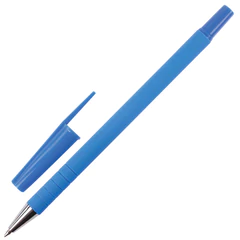 Ручка шариковая BRAUBERG &laquo;Capital blue&raquo;, СИНЯЯ, корпус soft-touch голубой, узел 0,7 мм, линия письма 0,35 мм, 142493