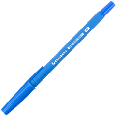 Ручка шариковая BRAUBERG &laquo;Capital blue&raquo;, СИНЯЯ, корпус soft-touch голубой, узел 0,7 мм, линия письма 0,35 мм, 142493