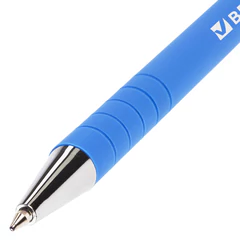 Ручка шариковая BRAUBERG &laquo;Capital blue&raquo;, СИНЯЯ, корпус soft-touch голубой, узел 0,7 мм, линия письма 0,35 мм, 142493