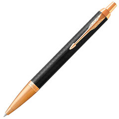 Ручка шариковая PARKER &laquo;IM Premium Black GT&raquo;, корпус черный матовый с гравировкой, позолоченные детали, синяя, 1931667