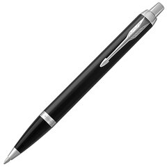Ручка шариковая PARKER &laquo;IM Core Black Lacquer CT&raquo;, черный глянцевый лак, детали хром, синяя, 1931665