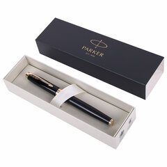 Ручка перьевая PARKER &laquo;IM Core Black Lacquer GT&raquo;, черный глянцевый лак, позолота, синяя, 1931645